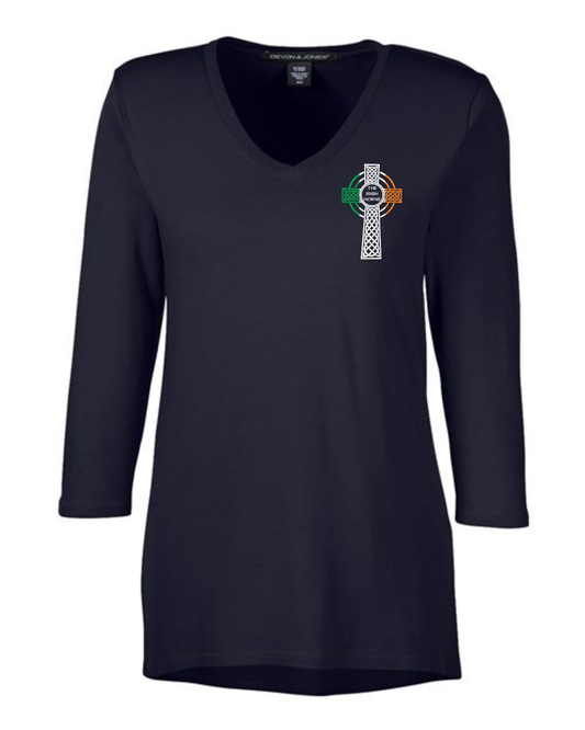 Horne Ladies Vneck 3/4 Sleeves